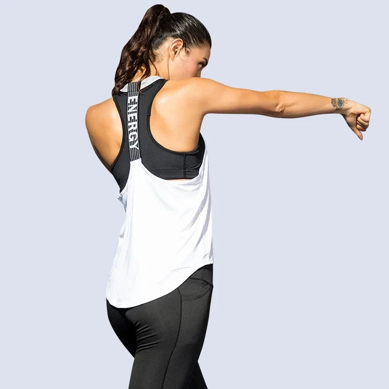 2024 Gym Tops Women's Sports Top Letter Backless Shirts Sleeveless Yoga Tops Fitness Running Quick Dry Tank Crop Top 99 in 1