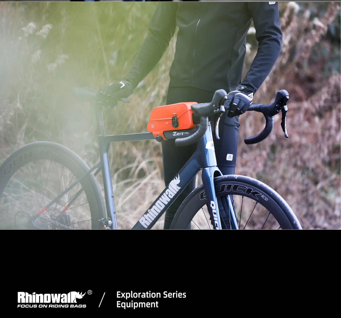 Rhinowalk-Waterproof Top Tube Bag, Bicycle Front Frame Bag, Seamless Welding Process, Suitable for Mountain Bike, Road Bike