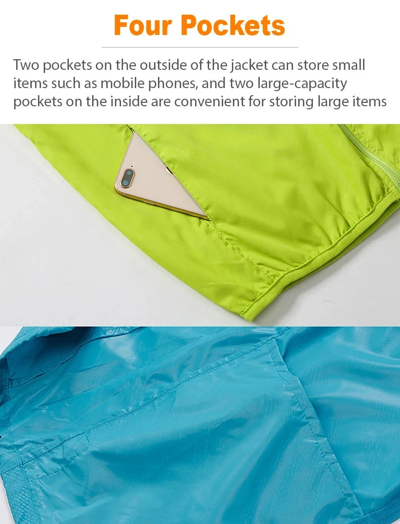LNGXO Waterproof Hiking Jackets for Men and Women Sun Protection Windbreaker Camping Climbing Rain Coat Unisex Portable Clothes 99 in 1