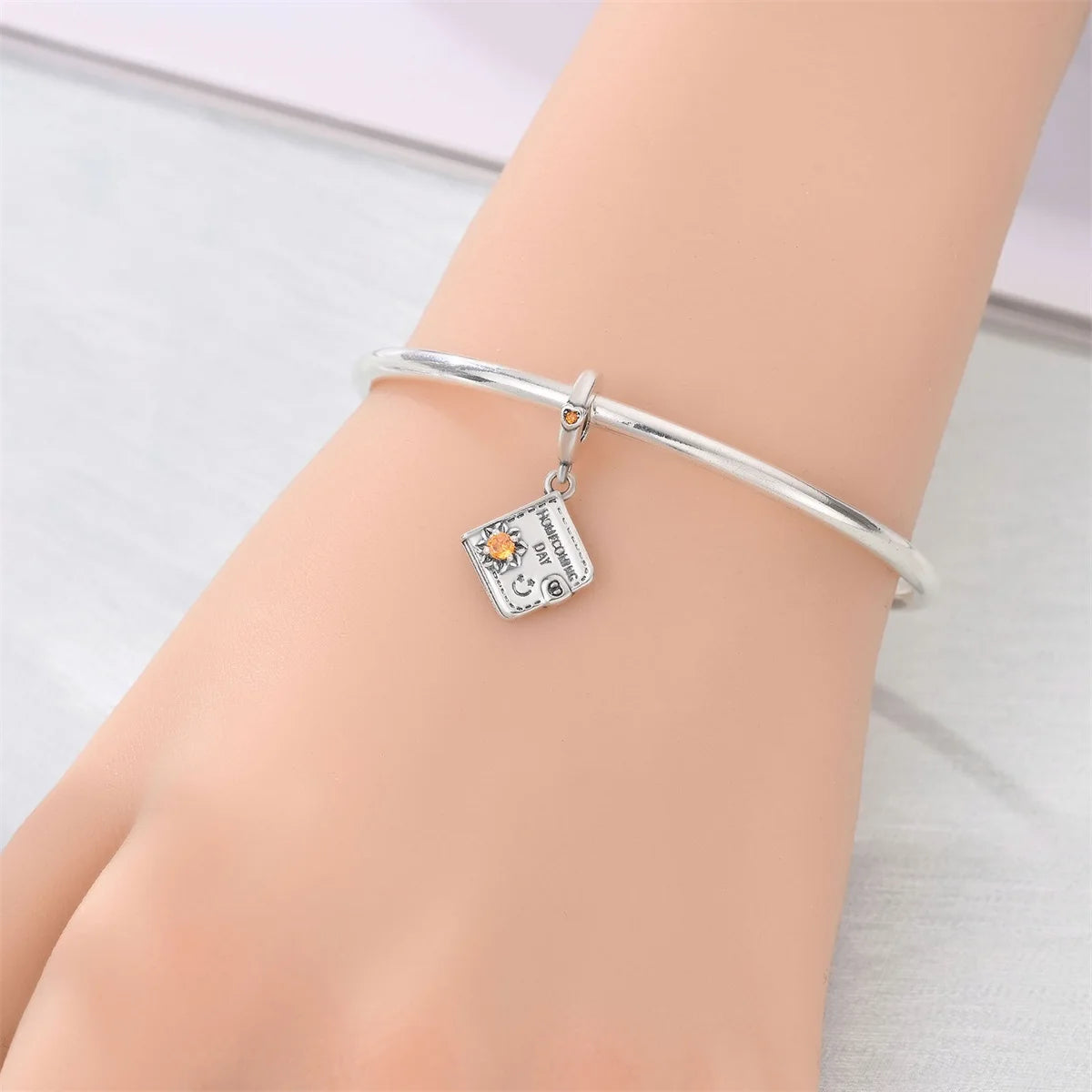 Back To School 925 Sterling Silver Charms Bag Earphone Magic Cube Watch Games Console Bead Pendant Fit Bracelet Necklace Jewelry