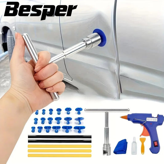 Car Dent Repair Tool Auto Body Part Mechanical Sheet Metal Paintless Dent Removal Puller Kit Hand Tools Kit Set