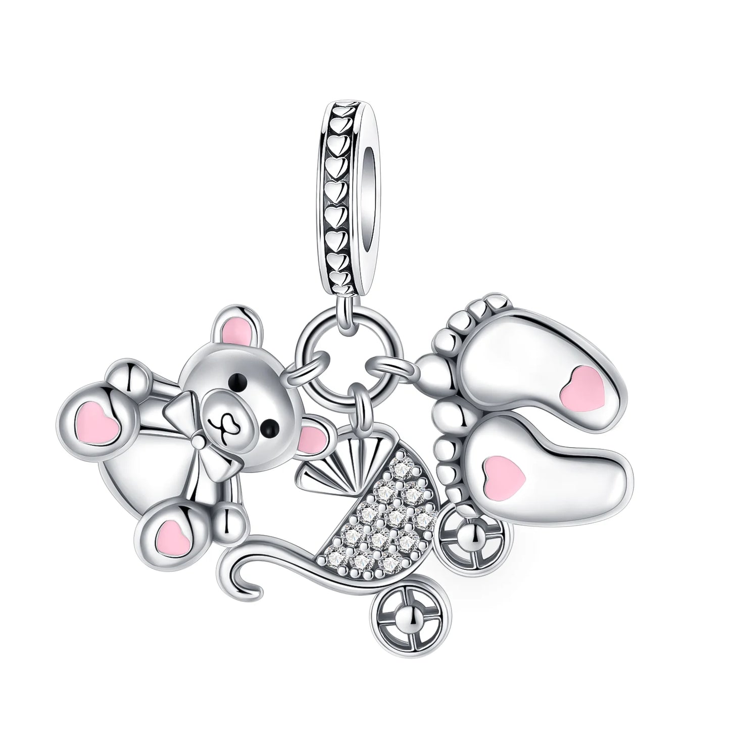 Back To School 925 Sterling Silver Charms Bag Earphone Magic Cube Watch Games Console Bead Pendant Fit Bracelet Necklace Jewelry