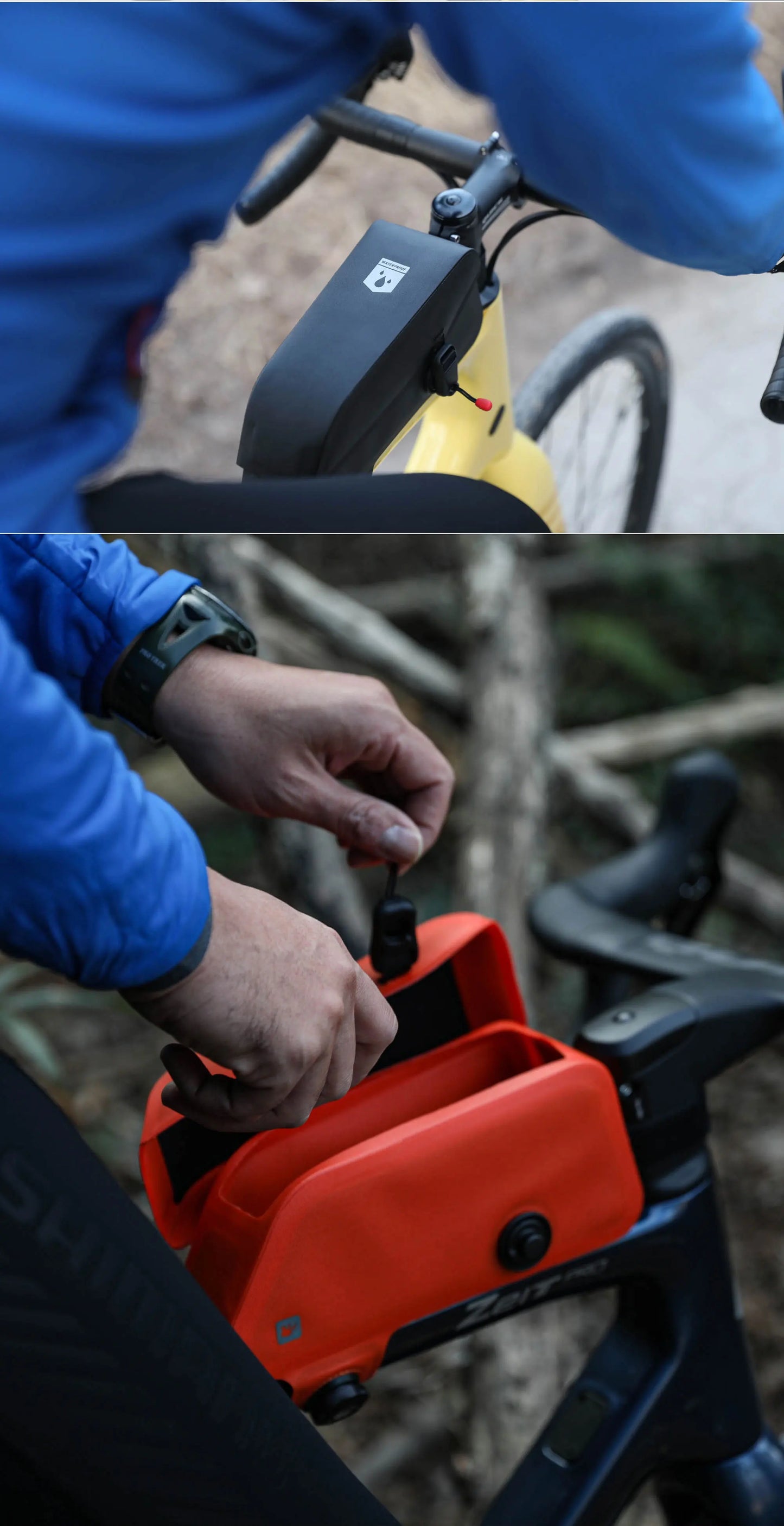Rhinowalk-Waterproof Top Tube Bag, Bicycle Front Frame Bag, Seamless Welding Process, Suitable for Mountain Bike, Road Bike