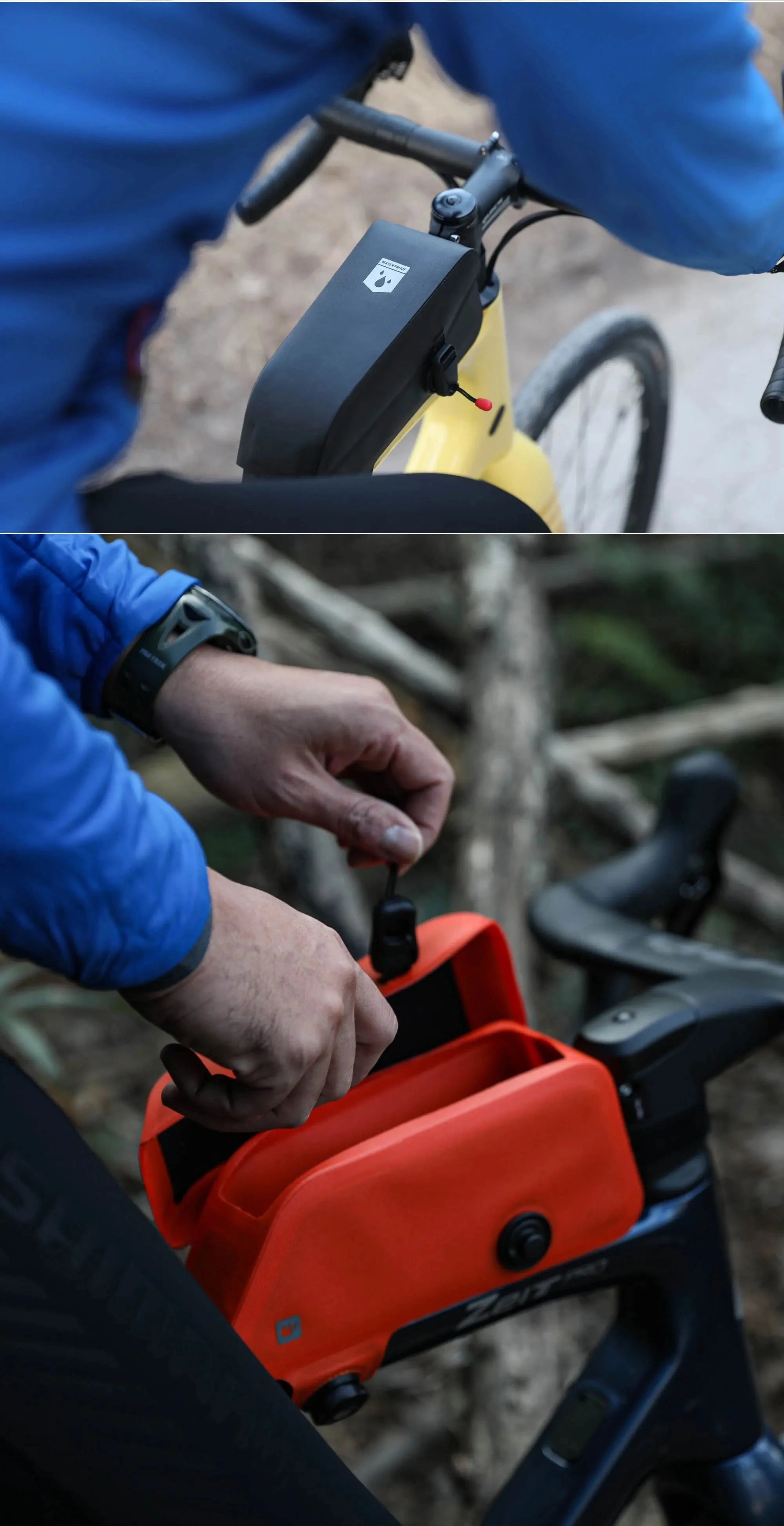 Rhinowalk-Waterproof Top Tube Bag, Bicycle Front Frame Bag, Seamless Welding Process, Suitable for Mountain Bike, Road Bike 99 in 1