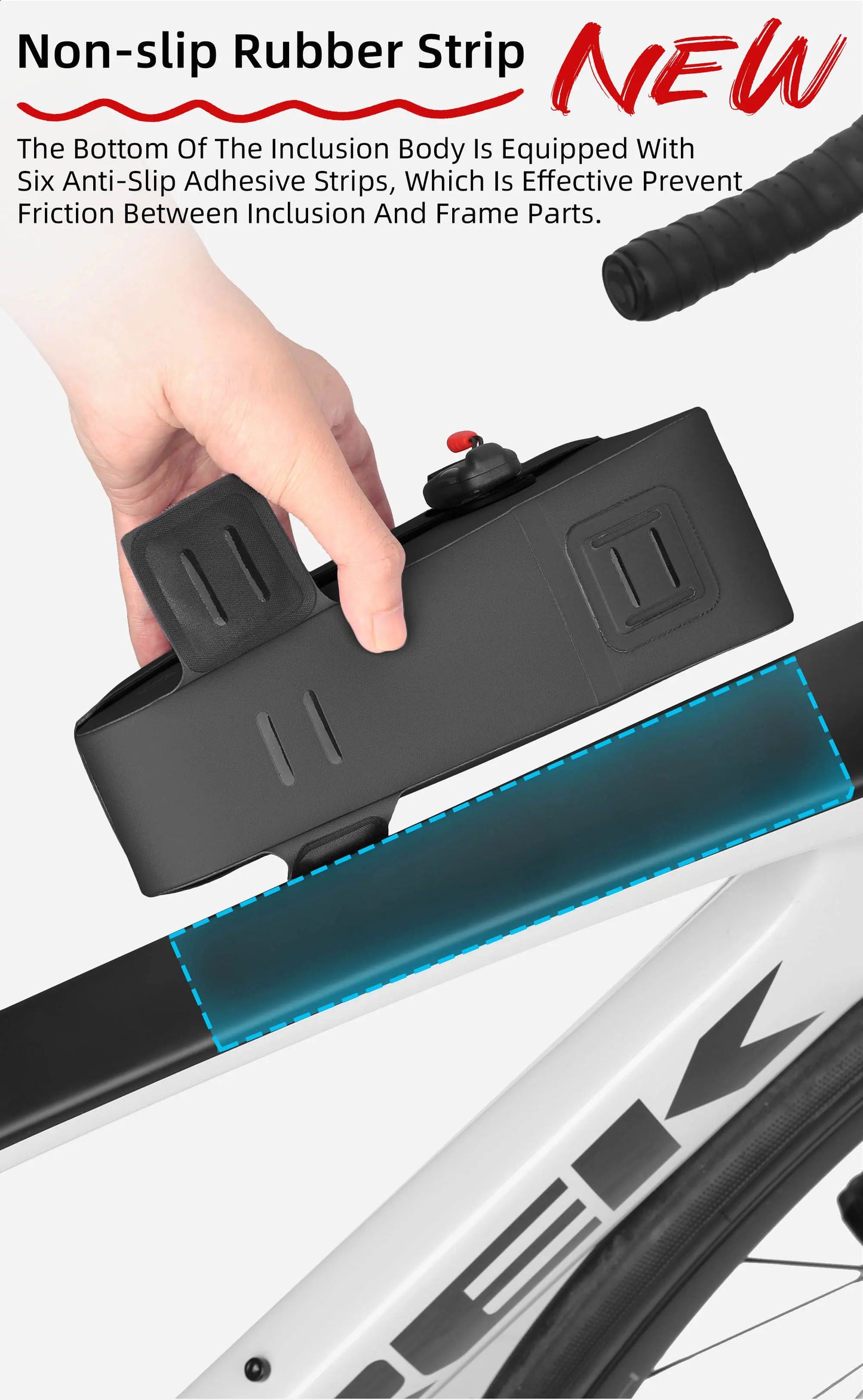 Rhinowalk-Waterproof Top Tube Bag, Bicycle Front Frame Bag, Seamless Welding Process, Suitable for Mountain Bike, Road Bike