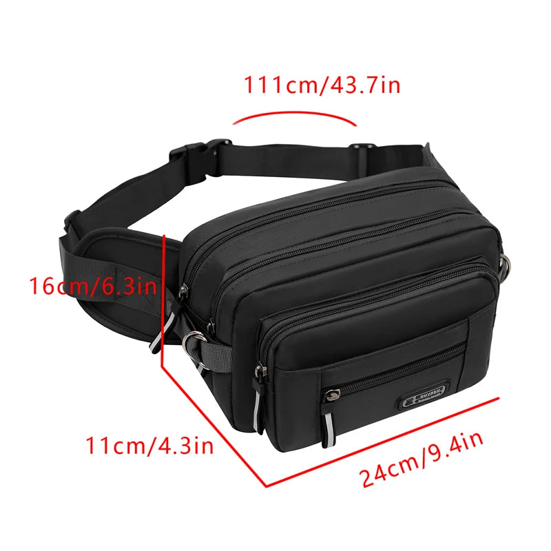 Men’s Waist Bag – Lightweight Outdoor Running & Travel Storage Pack