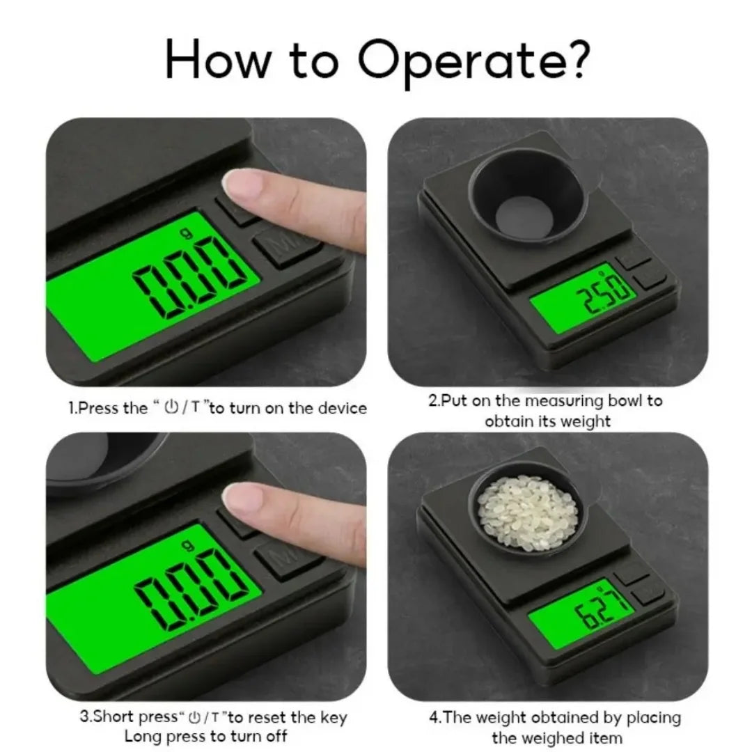 Mini Jewelry ScaleDigital Pocket Scale Weigh Gram Scale Accuracy 500g/0.01g