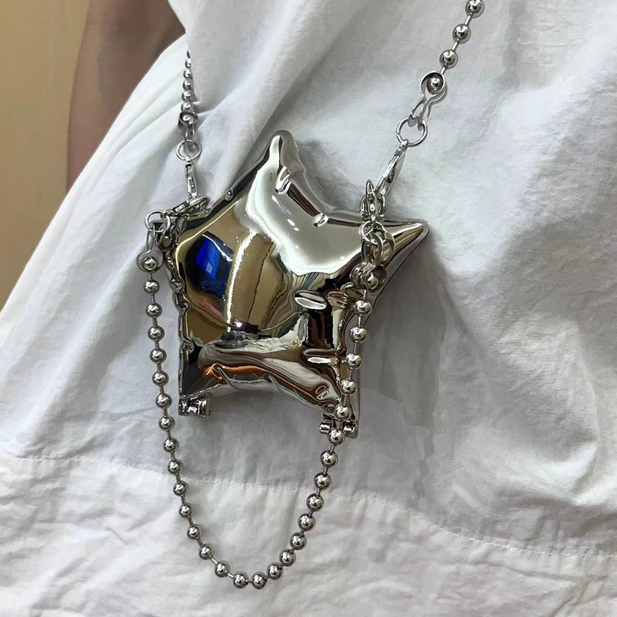 2024 New Metal Mini Lipstick Bags for Women High Quality Shoulder Bag Fashion Flower Satche Women's Accessory Bag