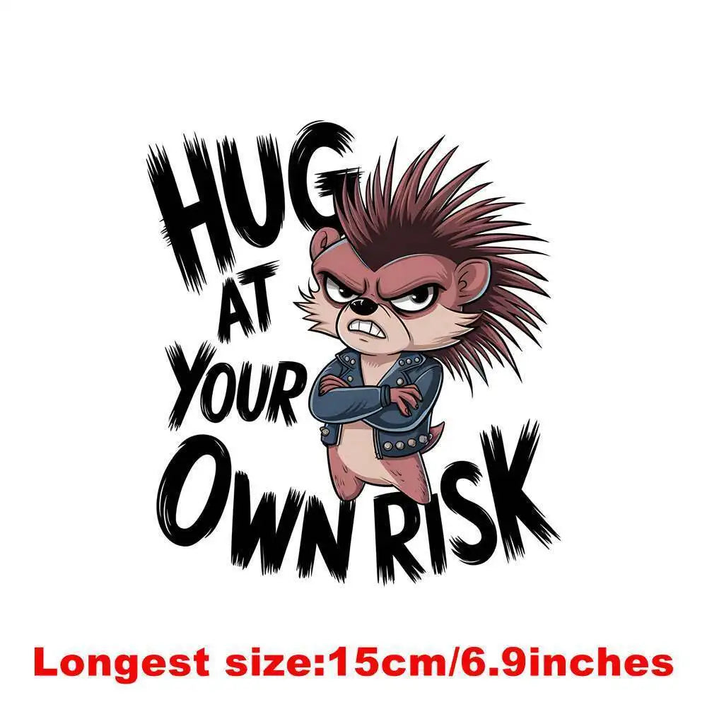 15cm Kid Owl Goldfish Letter Animal Clothes Print Iron On DTF Heat Transfer Sticker Diy T-shirt Iron On Transfer Patches Decal