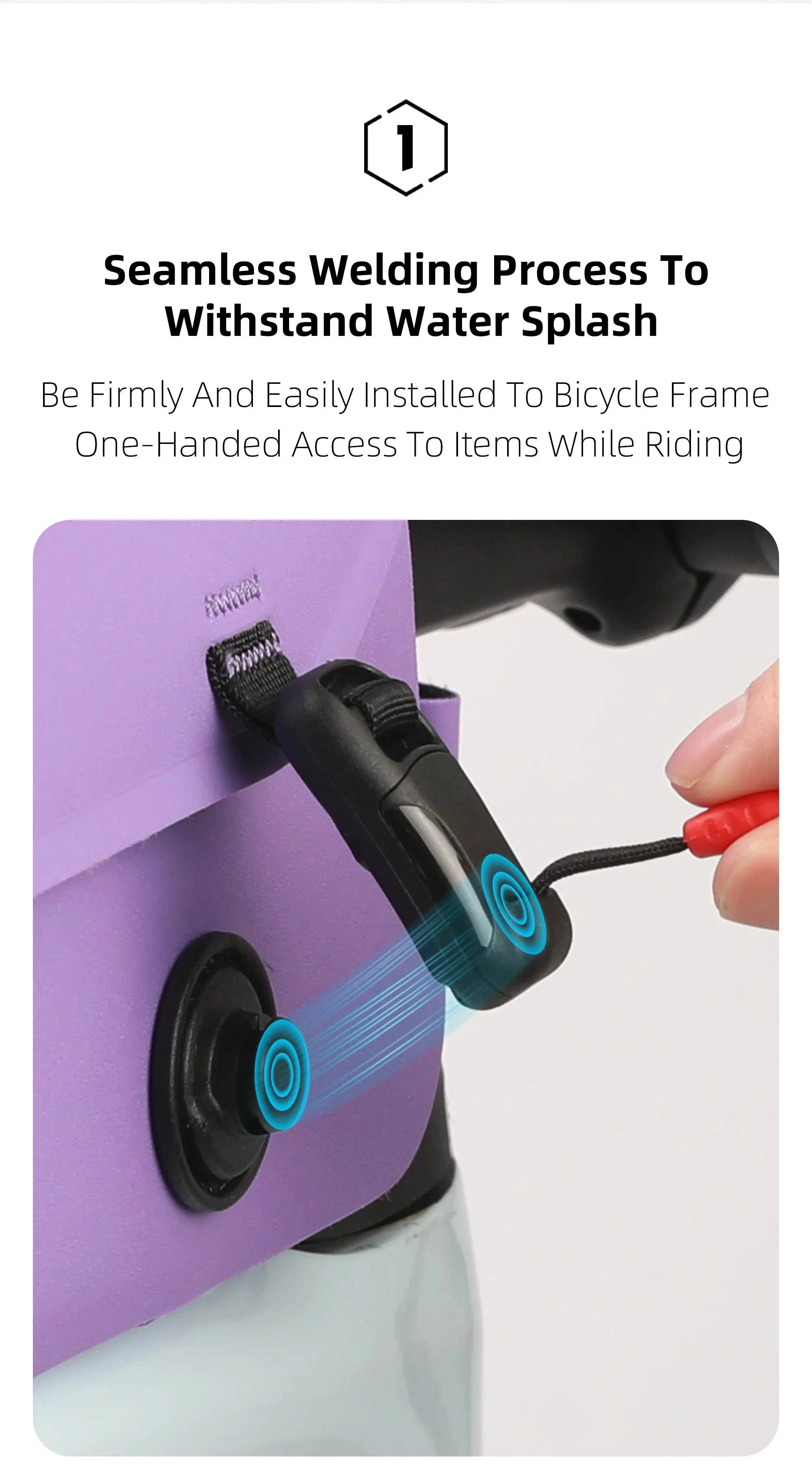 Rhinowalk-Waterproof Top Tube Bag, Bicycle Front Frame Bag, Seamless Welding Process, Suitable for Mountain Bike, Road Bike 99 in 1