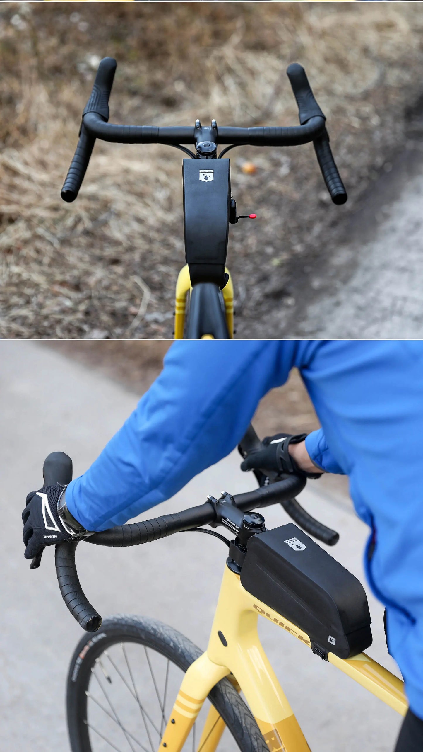 Rhinowalk-Waterproof Top Tube Bag, Bicycle Front Frame Bag, Seamless Welding Process, Suitable for Mountain Bike, Road Bike