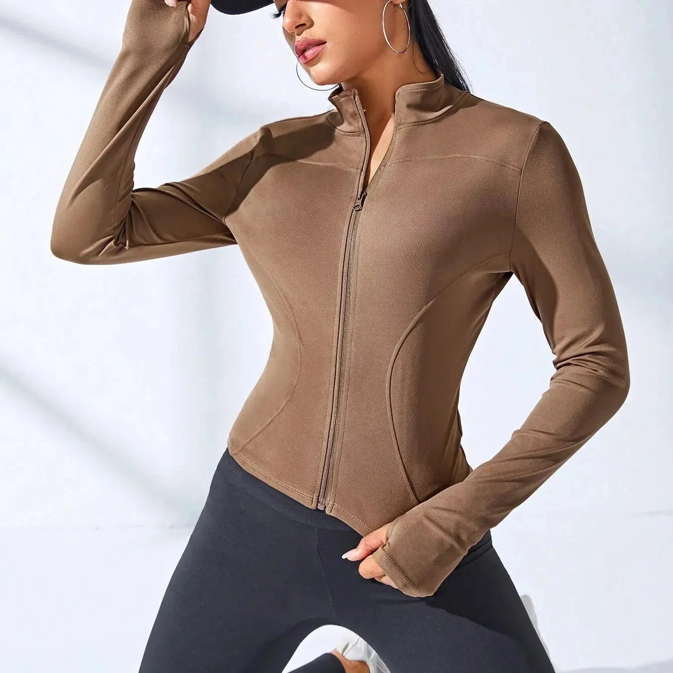 2024 New Yoga Coat Short Sports Jacket WOMEN'S Fitness Clothes Slimming Body Sculpting Zipper Yoga Jacket 99 in 1