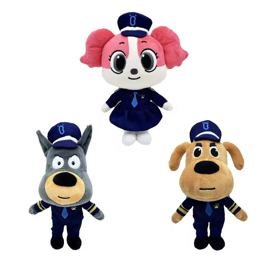 Hot Sheriff Labrador Dog Plush Toy Security Sergeant Labrador Wolf Dog Cartoon Doll Boys Girls Soft Stuffed Toys Children Gift