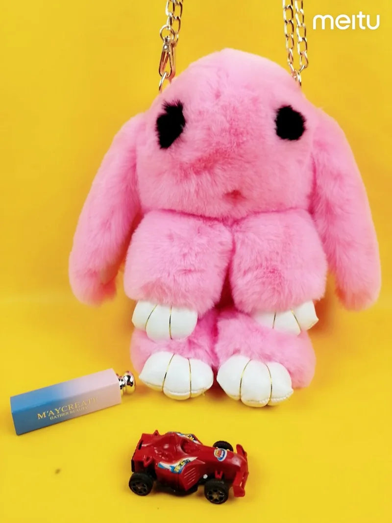 Rabbit Bag Crossbody Bag Imitation Otter Rabbit Fur Rabbit Bag Plush Bag Bag Women's Bag Bag 2023 New Fashion Chain Bag