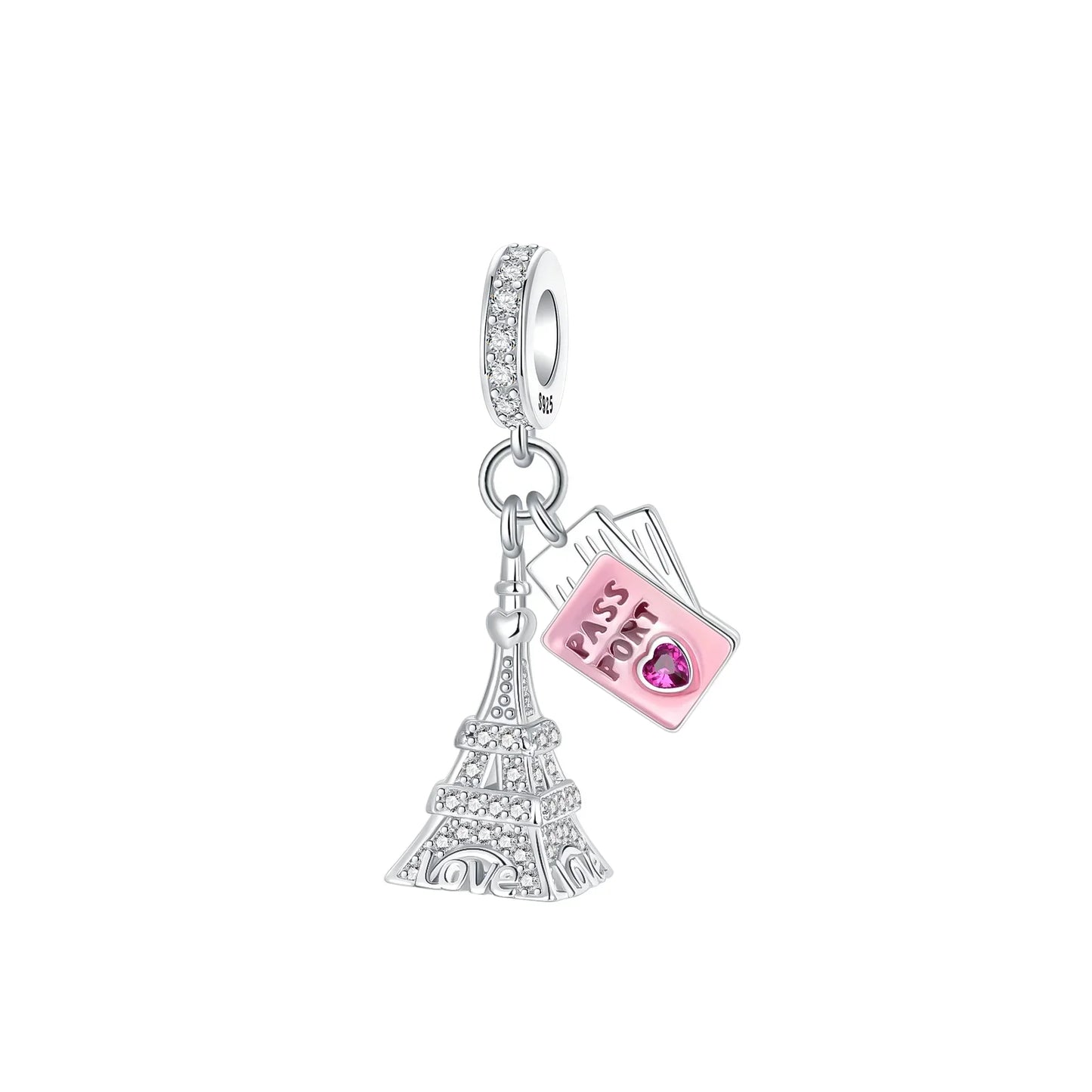 Back To School 925 Sterling Silver Charms Bag Earphone Magic Cube Watch Games Console Bead Pendant Fit Bracelet Necklace Jewelry