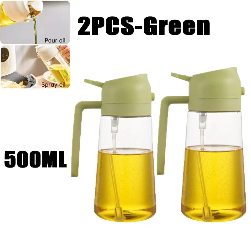 200/300/500ml Oil Spray Bottle BBQ Cooking Olive Oil Sprayer Plastic Baking Oil Spray Empty Bottle Vinegar Bottle Or Oil brush 99 in 1