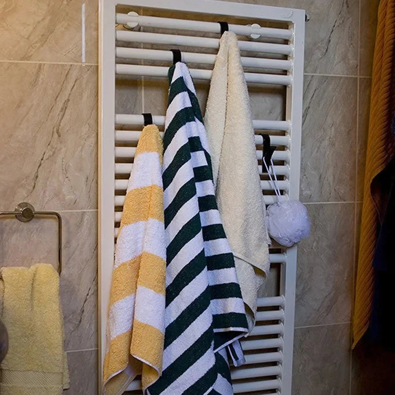 4pcs Hanger for Heated Towel Radiator Rail Bath Hook Holder Clothes Hanger Bathroom Drying Towel Scarf Rack Coat Holders