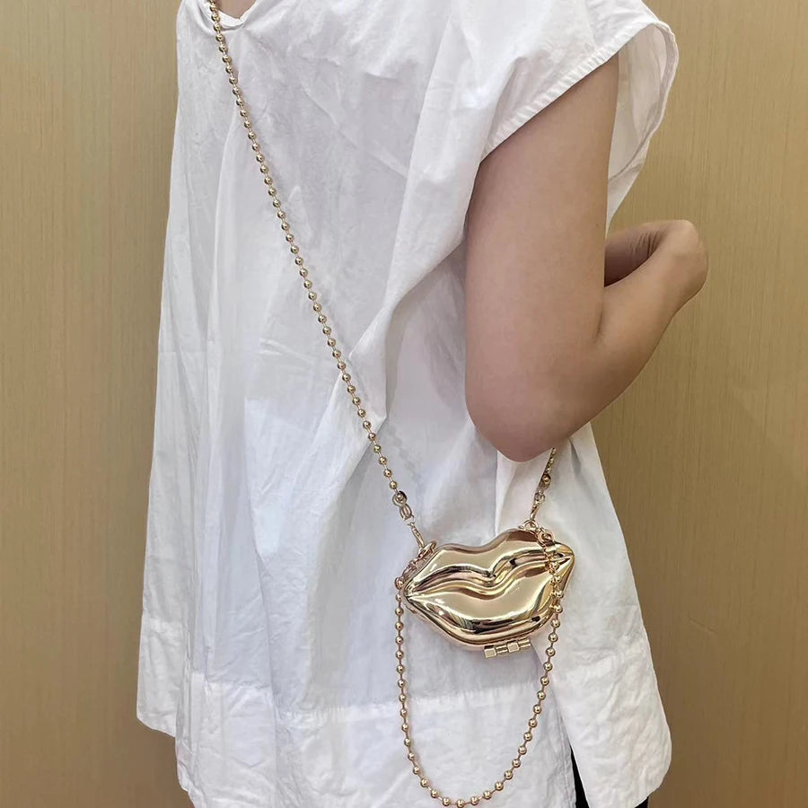 2024 New Metal Mini Lipstick Bags for Women High Quality Shoulder Bag Fashion Flower Satche Women's Accessory Bag