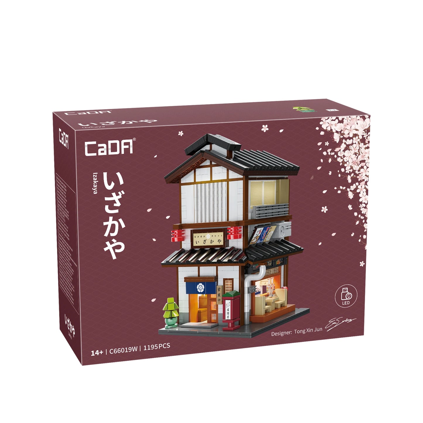 Cada MOC Japanese City Street View Yakitori Style Izakaya Building Blocks Yakitoriya House Children Toy for Gifts