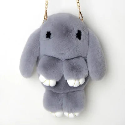 Rabbit Bag Crossbody Bag Imitation Otter Rabbit Fur Rabbit Bag Plush Bag Bag Women's Bag Bag 2023 New Fashion Chain Bag