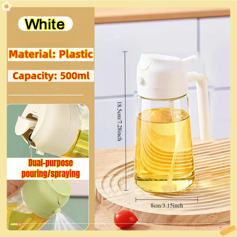 200/300/500ml Oil Spray Bottle BBQ Cooking Olive Oil Sprayer Plastic Baking Oil Spray Empty Bottle Vinegar Bottle Or Oil brush 99 in 1