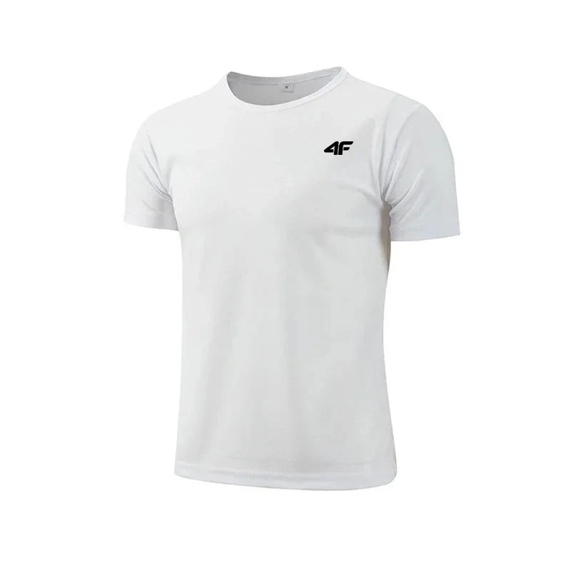 Men's Summer Exercise Trainning T-shirt High Quality Breathable Quick Dry Short Sleeved Top Marathon Gym Fitness Basketball Tees 99 in 1