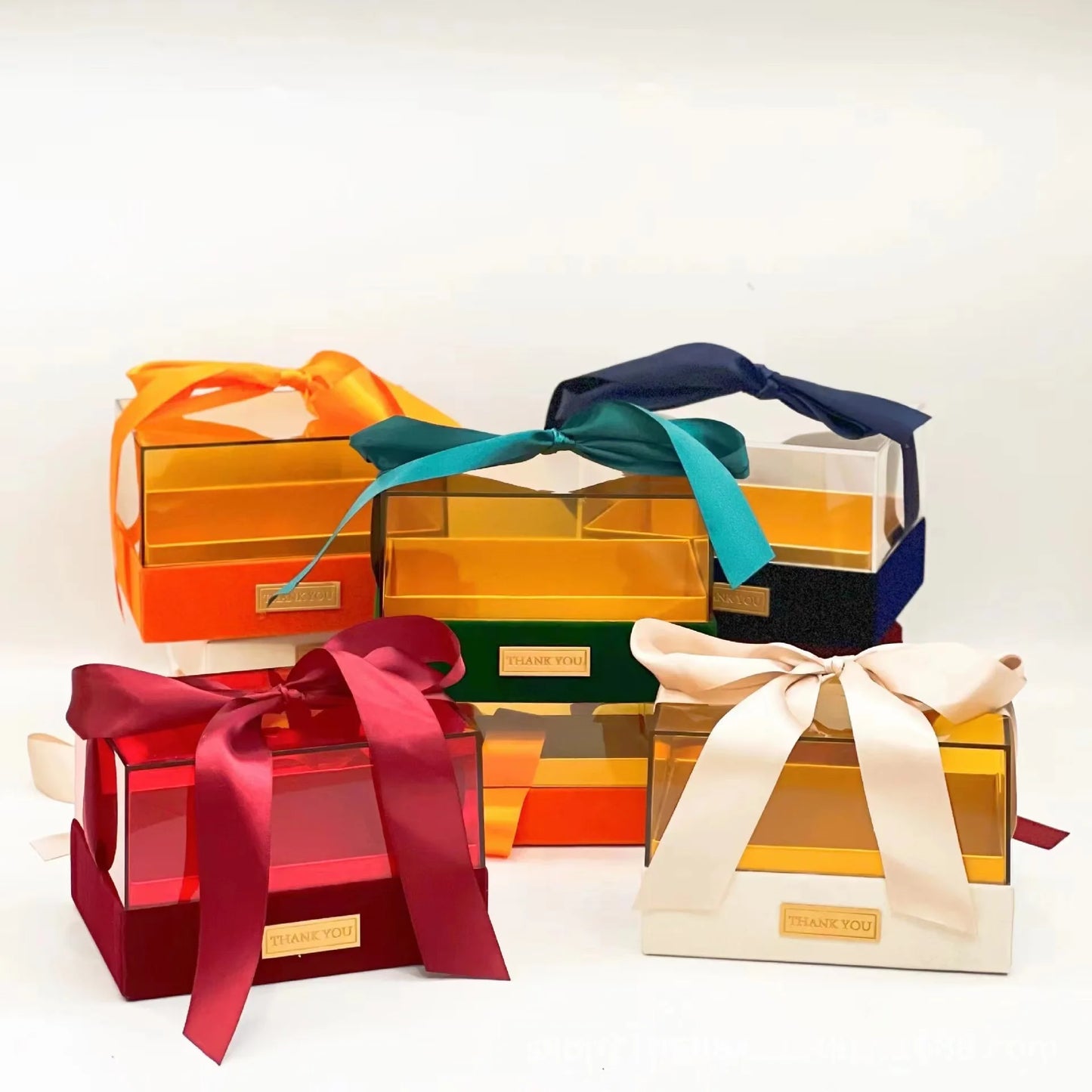Luxury Transparent Acrylic Gift Box Wedding Birthday Flower Present  Valentine'S Day Christmas Candy Boxes Birthday Party Bag
