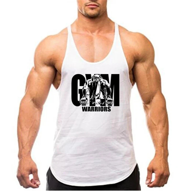 Gym Bodybuilding Tank Tops Fashion Y-back Suspenders Vests Cotton Breathable Sleeveless Singlets Mens Fitness Muscle Sport Shirt 99 in 1