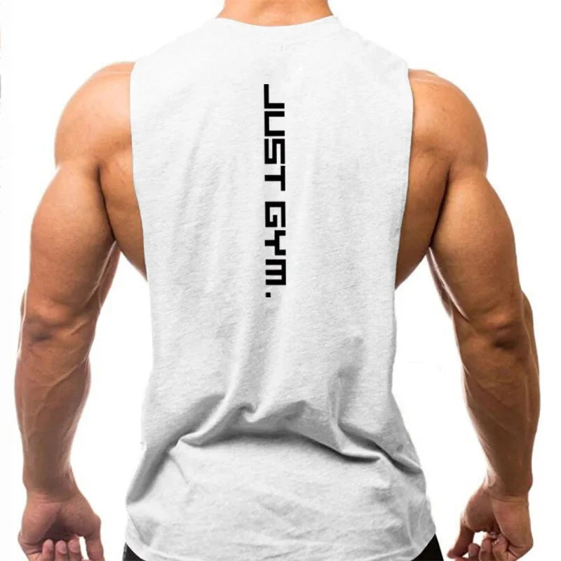 Gym Clothing Men Sides Cut Off T-shirts Dropped Armholes Tank Tops Workout Fitness Sleeveless Vest Outdoor Jogging Undershirt 99 in 1