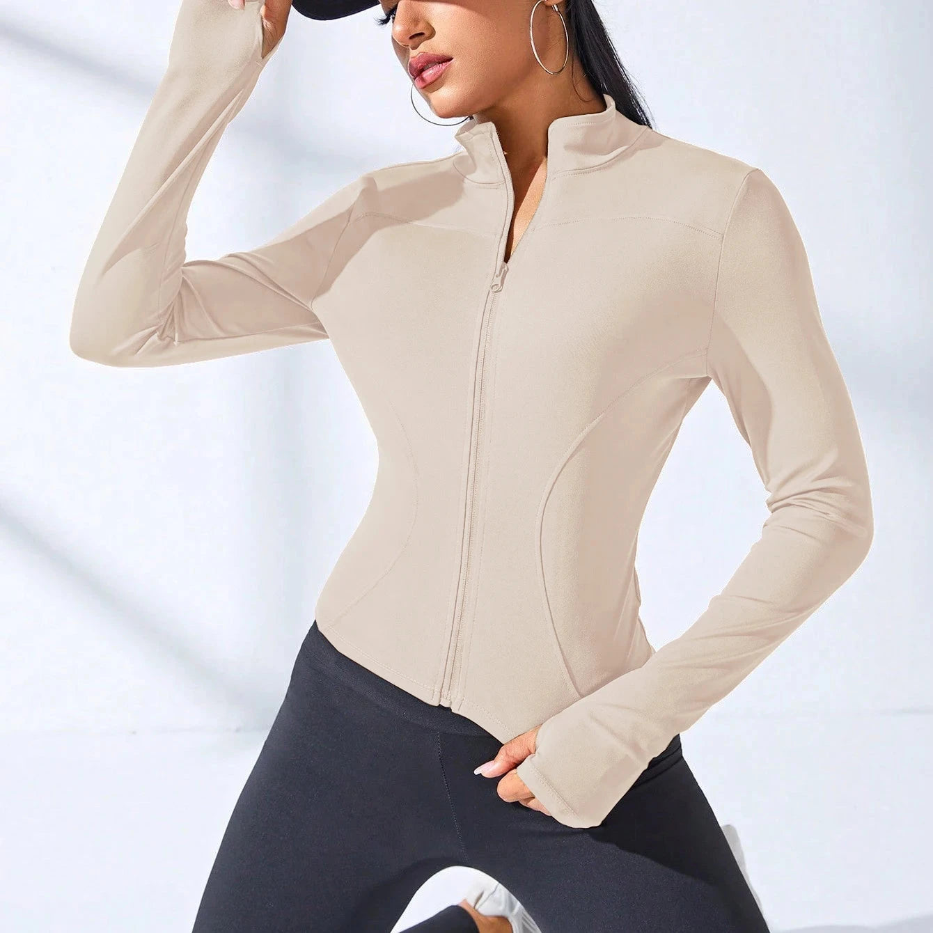 2024 New Yoga Coat Short Sports Jacket WOMEN'S Fitness Clothes Slimming Body Sculpting Zipper Yoga Jacket 99 in 1
