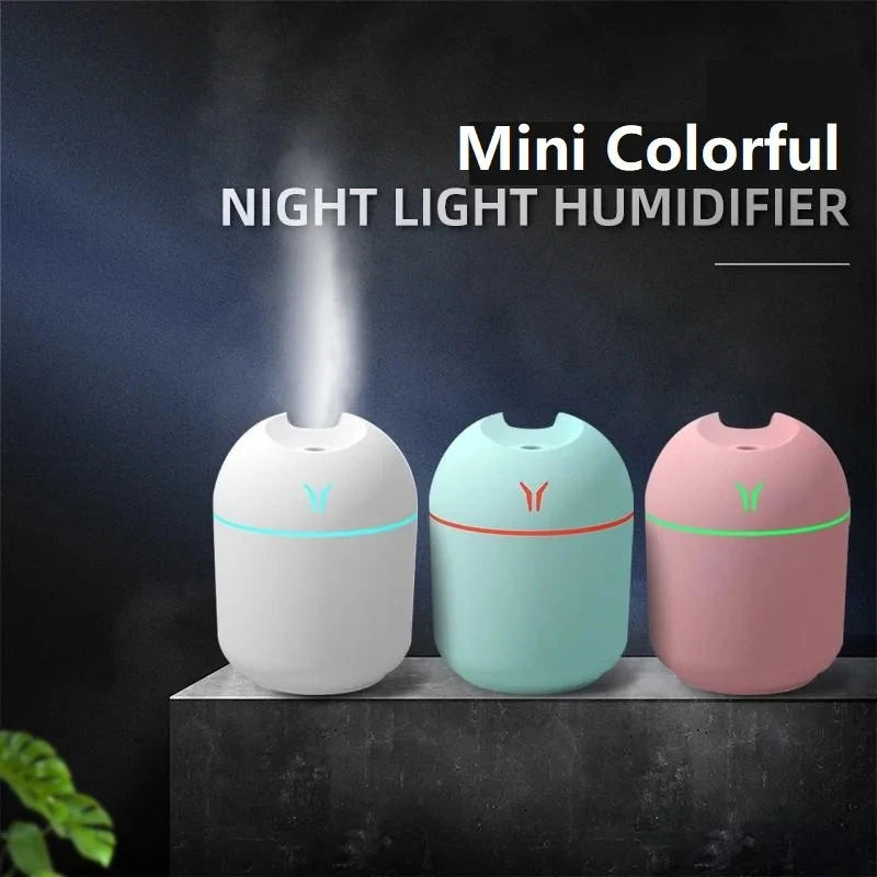 250ML USB Mini Air Humidifier Aroma Essential Oil Diffuser For Home Car Ultrasonic Mute Mist Maker Diffuser with LED Color Lamp 99 in 1