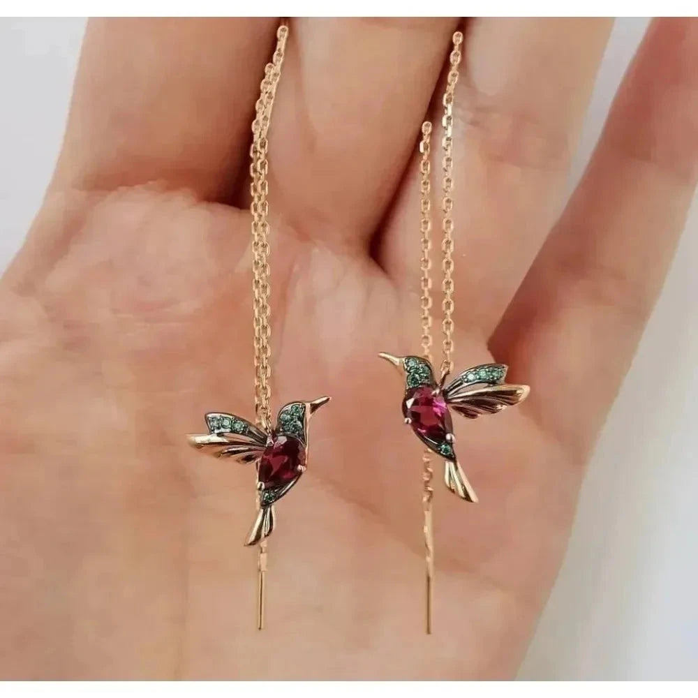 1 Pair New Fashion Little Bird Drop Long Hanging Earrings for Women Elegant Girl Tassel Earring Stylish Jewelry 99 in 1