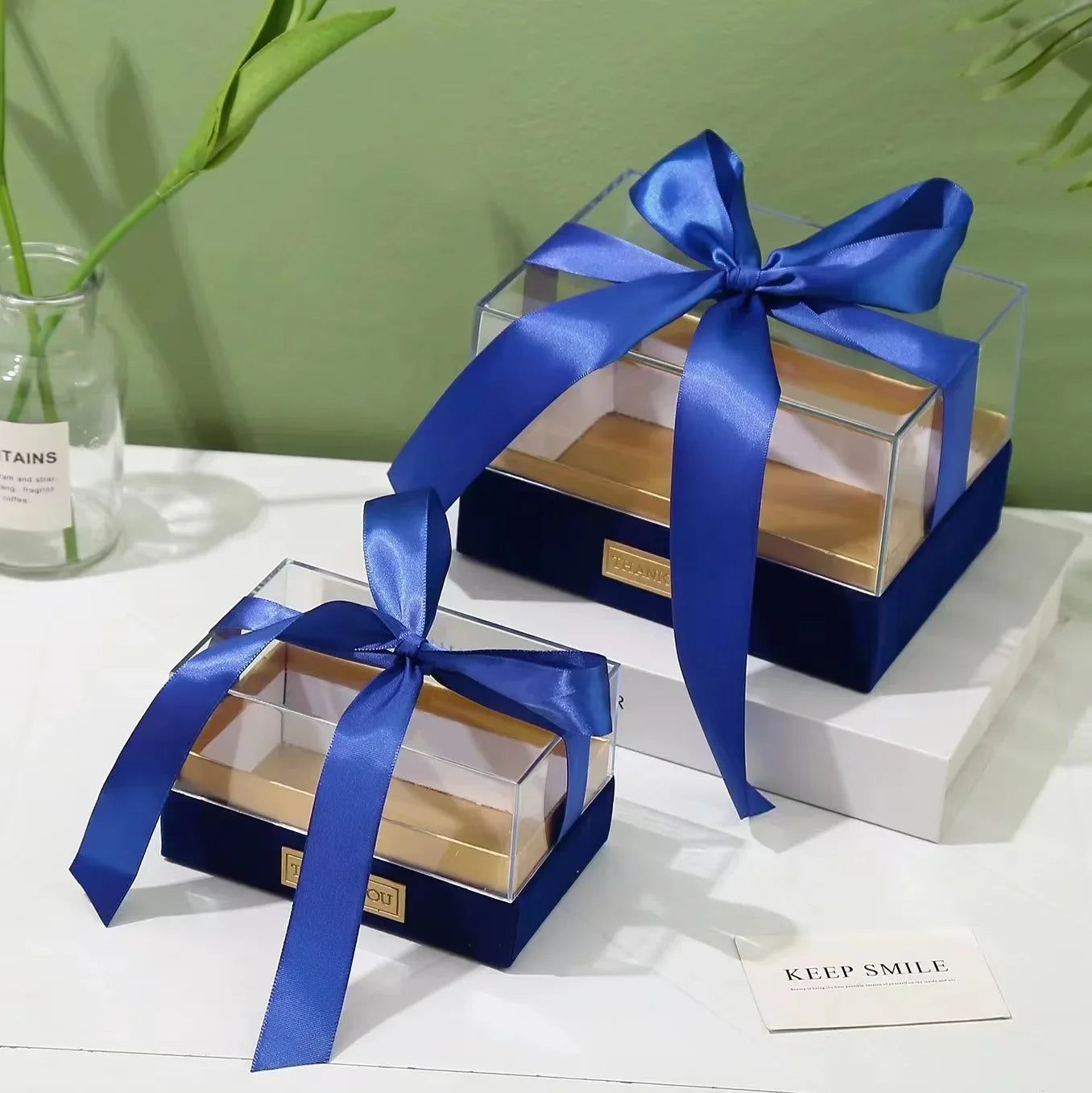 Luxury Transparent Acrylic Gift Box Wedding Birthday Flower Present  Valentine'S Day Christmas Candy Boxes Birthday Party Bag