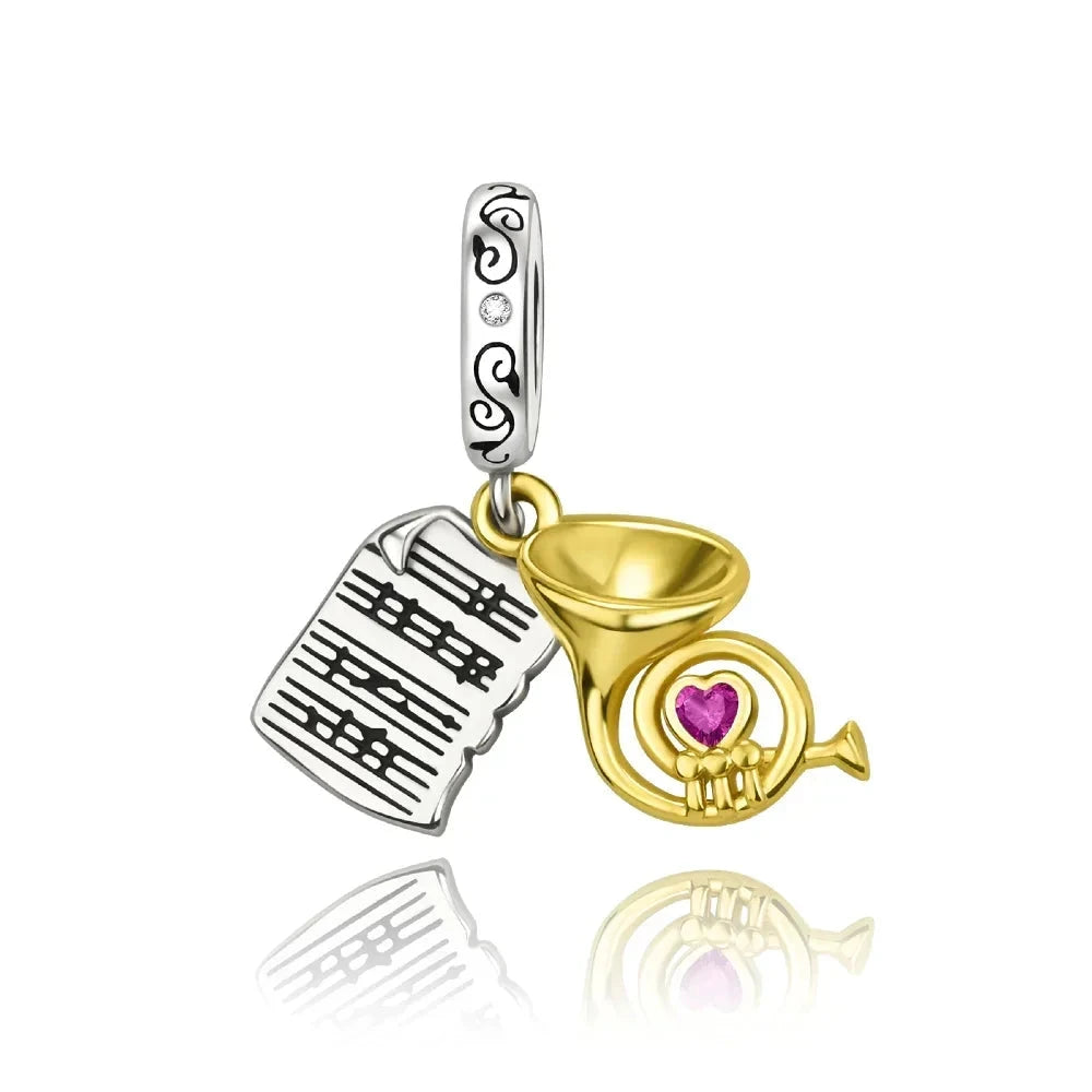 Back To School 925 Sterling Silver Charms Bag Earphone Magic Cube Watch Games Console Bead Pendant Fit Bracelet Necklace Jewelry 99 in 1