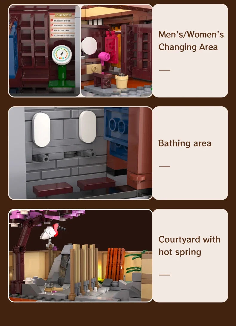 Cada MOC Japanese City Street View Yakitori Style Izakaya Building Blocks Yakitoriya House Children Toy for Gifts