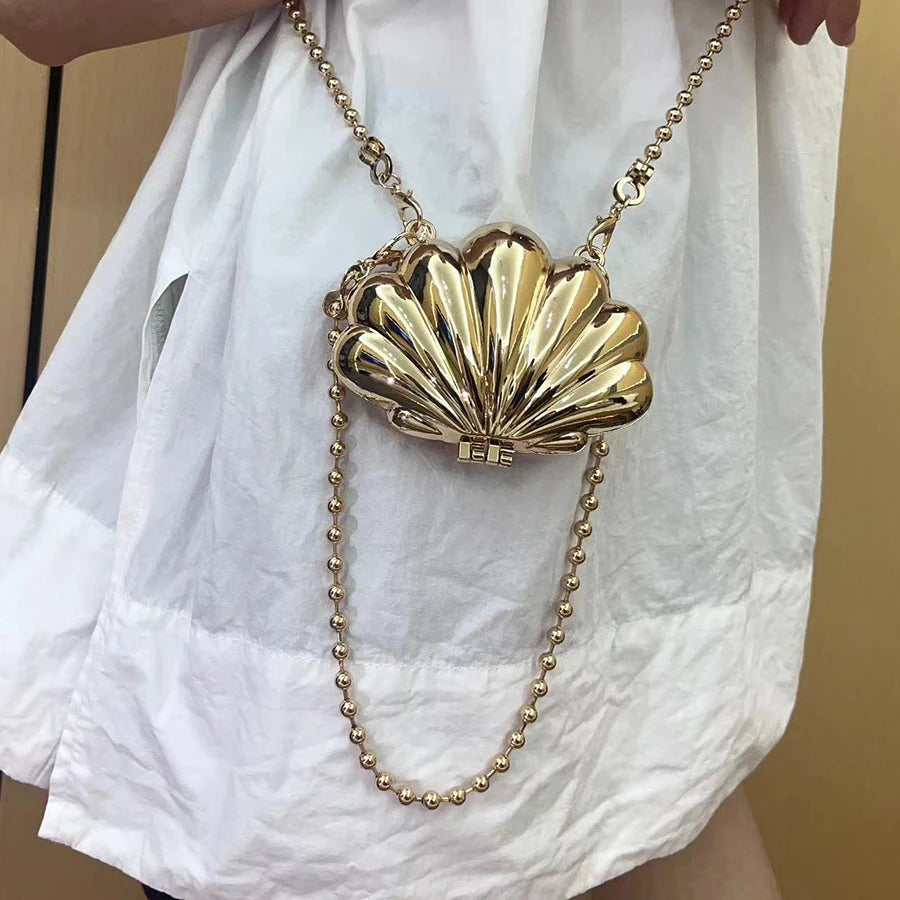 2024 New Metal Mini Lipstick Bags for Women High Quality Shoulder Bag Fashion Flower Satche Women's Accessory Bag