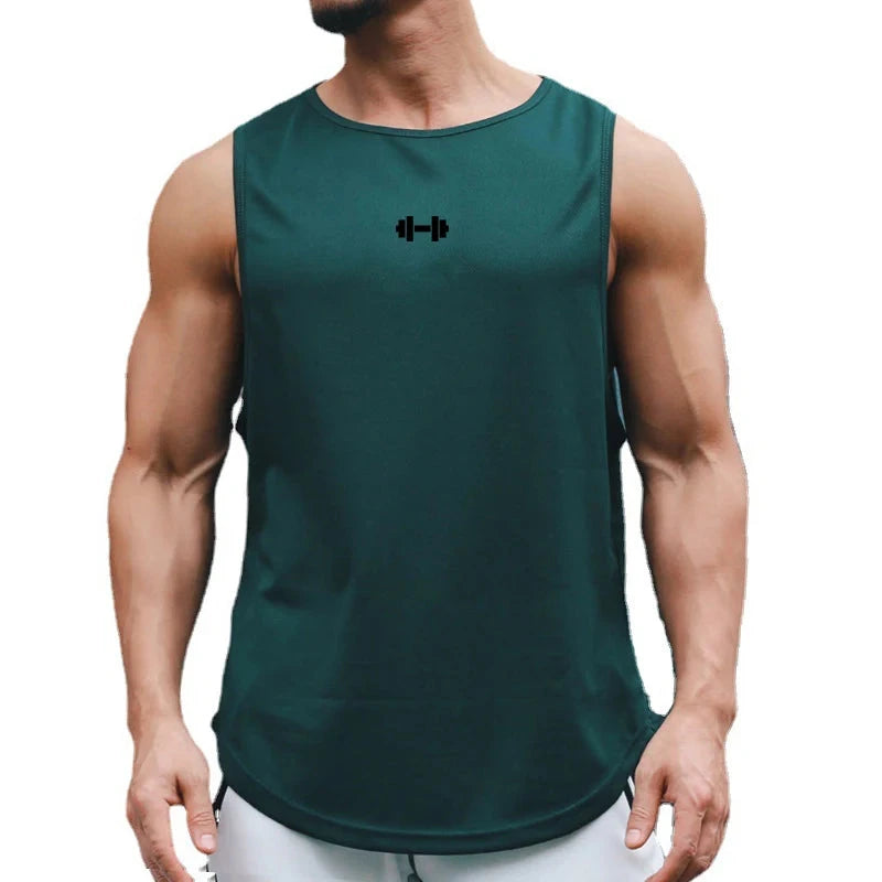 Summer Men's Gym Tank Top Fitness Training Clothing Quick-drying Loose Bodybuilding Sleeveless Shirt Men Fashion Basketball Vest 99 in 1