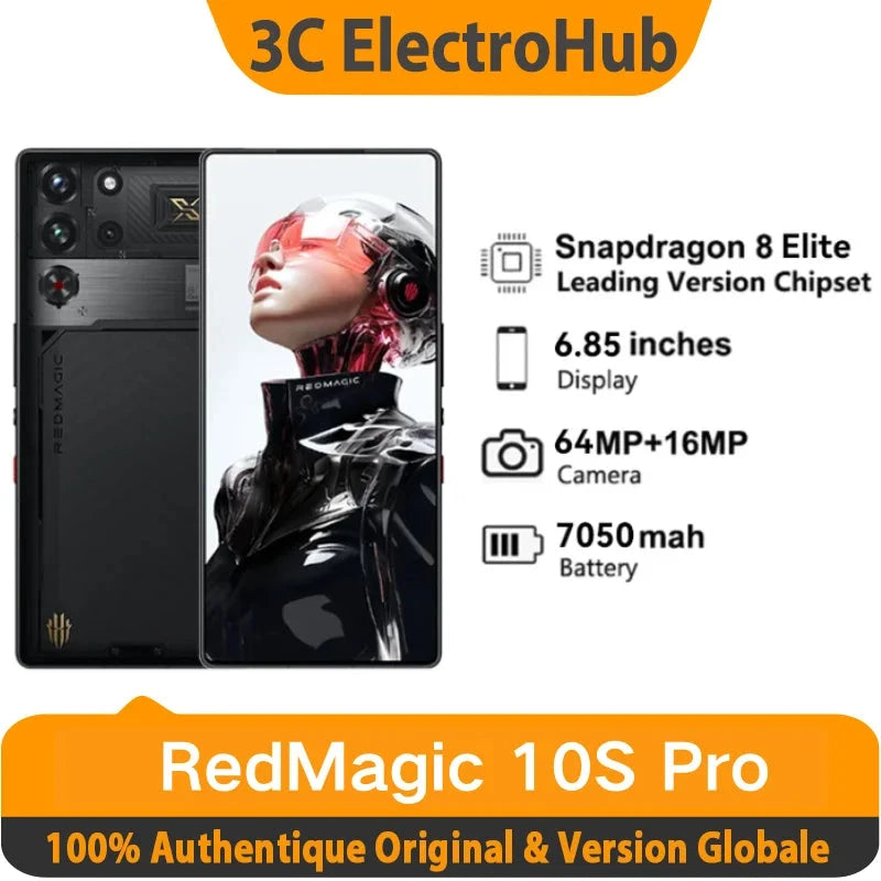 RedMagic 10S Pro global Version 5G game telephone Snapdragon 8 Elite leading 7050mAh 80W fast charge 6.85 inches 99 in 1