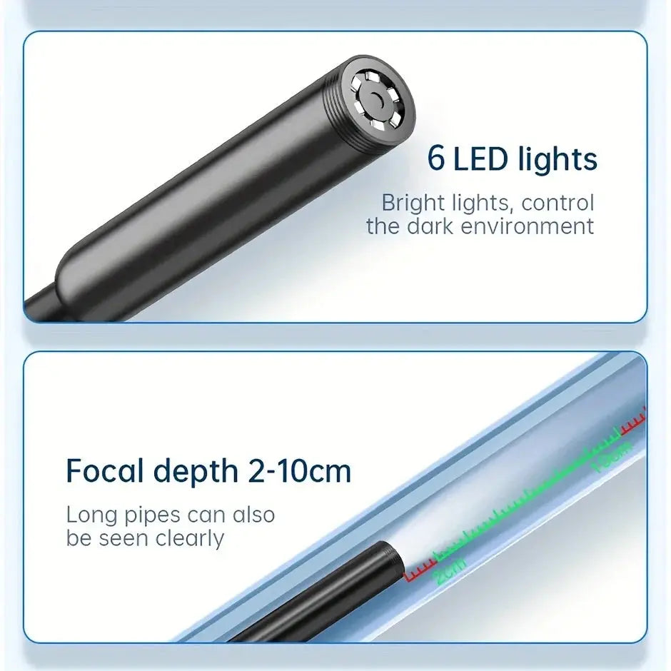 USB Endoscope for OTG Android Phone 5.5mm Borescope Inspection Snake Camera IP67 Waterproof with 6 LED Lights For Type C 99 in 1