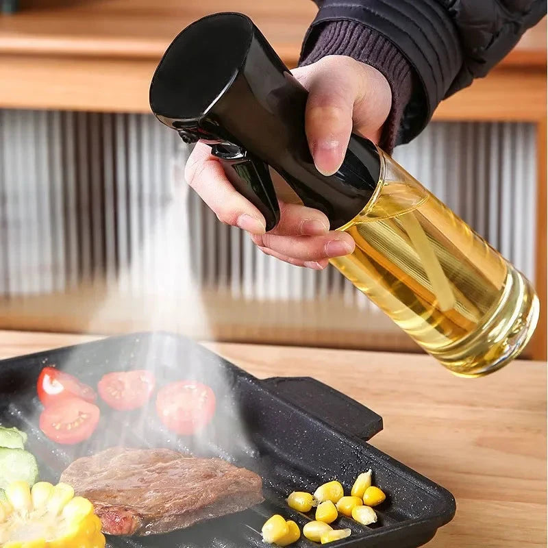 200/300/500ml Oil Spray Bottle BBQ Cooking Olive Oil Sprayer Plastic Baking Oil Spray Empty Bottle Vinegar Bottle Or Oil brush 99 in 1