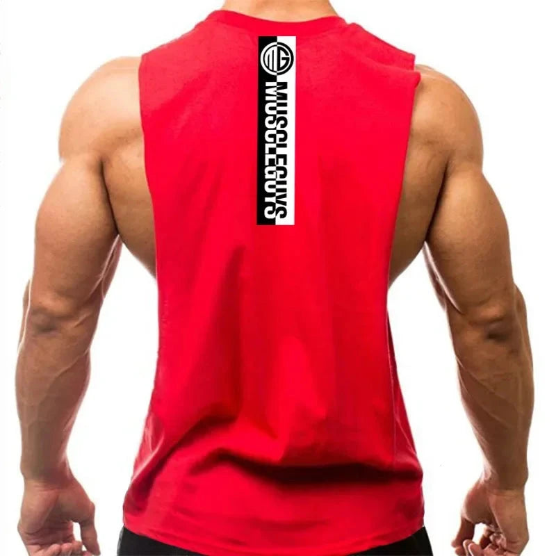 Gym Fitness Workout Running Tank Tops Summer Casual Cotton Breathable Sleeveless Vests Mens Bodybuilding Muscle Sport T-shirts 99 in 1