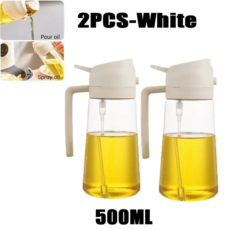 200/300/500ml Oil Spray Bottle BBQ Cooking Olive Oil Sprayer Plastic Baking Oil Spray Empty Bottle Vinegar Bottle Or Oil brush 99 in 1