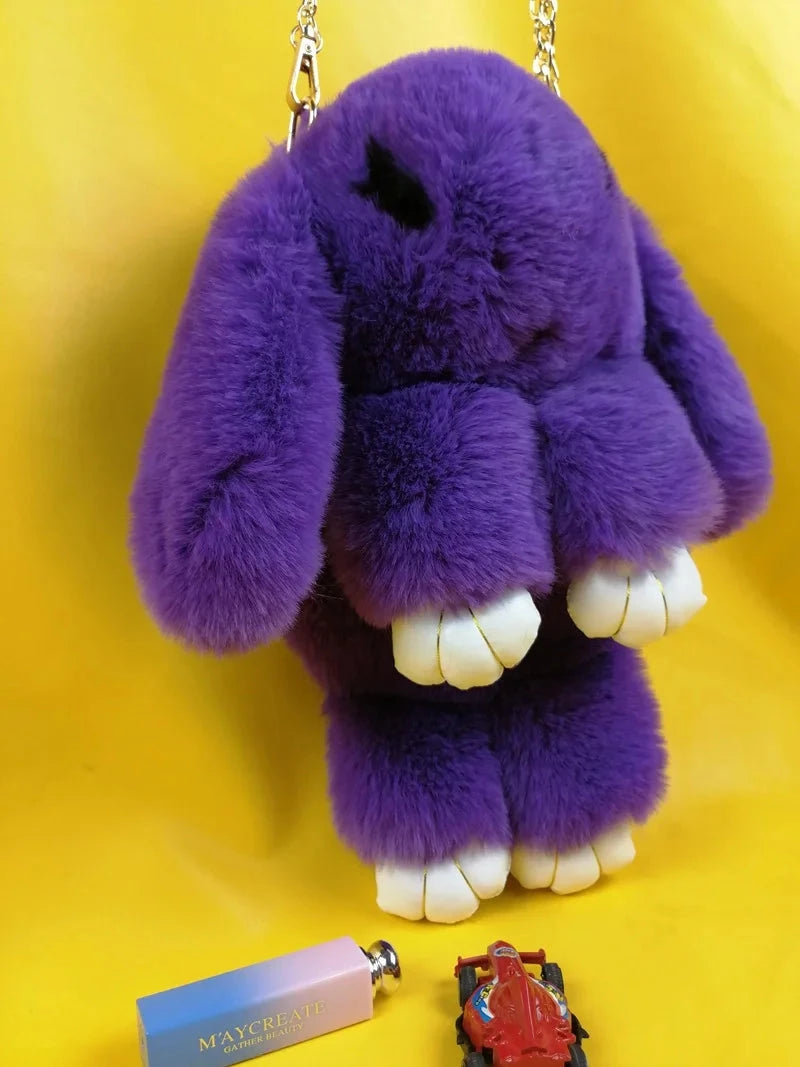 Rabbit Bag Crossbody Bag Imitation Otter Rabbit Fur Rabbit Bag Plush Bag Bag Women's Bag Bag 2023 New Fashion Chain Bag 99 in 1