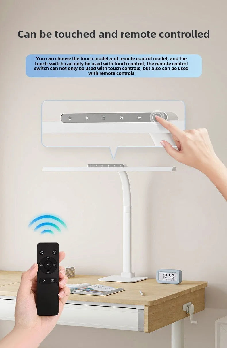 Touch Remote Control Dimmable LED Desk Lamp Intelligently Controlled Eye Protection for Reading Student Dormitory Bedroom
