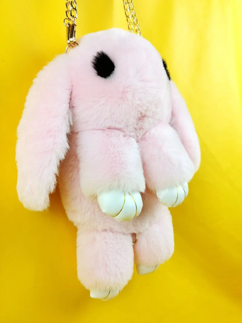 Rabbit Bag Crossbody Bag Imitation Otter Rabbit Fur Rabbit Bag Plush Bag Bag Women's Bag Bag 2023 New Fashion Chain Bag