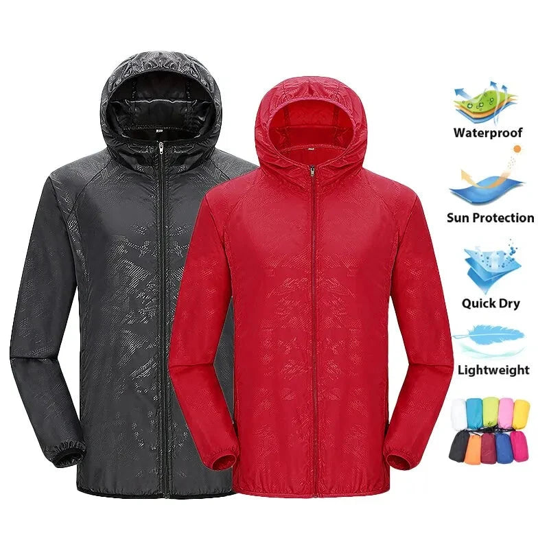 LNGXO Unisex Hiking Jacket Men Women Waterproof Quick Dry Camping Windbreaker Trekking Fishing Rain Coat Outdoor Anti UV Clothes 99 in 1