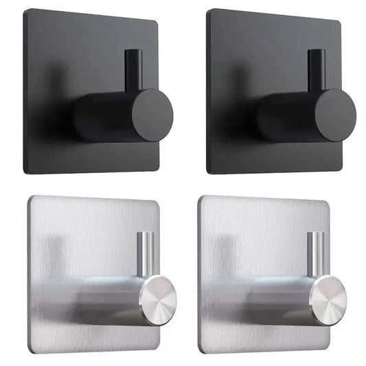 4 pieces of 304 stainless steel wall hooks for home jackets, robes, bathroom organization accessories