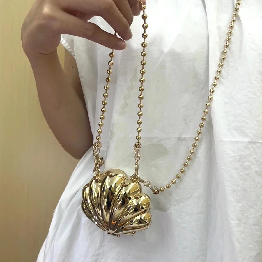 2024 New Metal Mini Lipstick Bags for Women High Quality Shoulder Bag Fashion Flower Satche Women's Accessory Bag