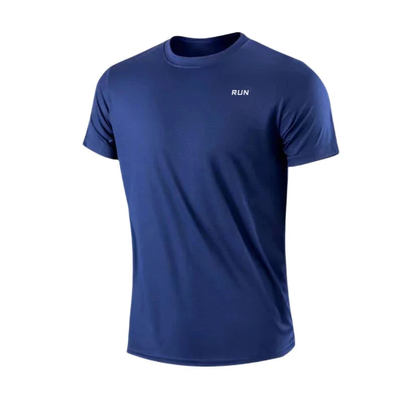 Men's Quick Dry Short Sleeve Gym Running Moisture Wicking Round Neck T-Shirt Training Exercise Gym Sport Shirt Tops Lightweight 99 in 1