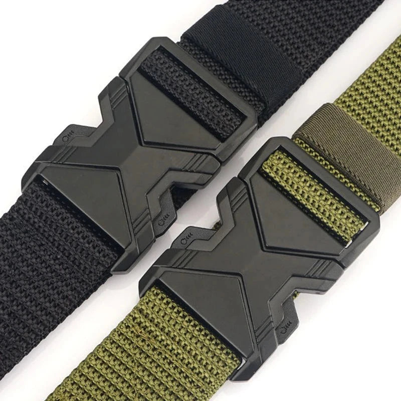 The New Men's 125cm Buckle Belt Nylon Braided Lightweight Breathable Daily Commuter Men's Belt 99 in 1